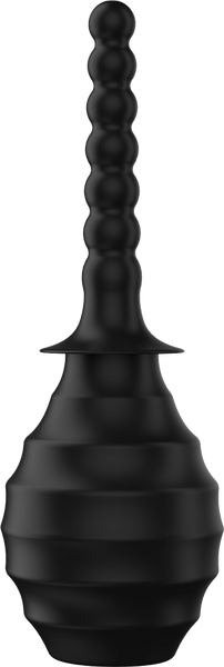 Mr Play Anal Douche BLKM7 With Flexible Nozzle Black - - Enemas and Douches