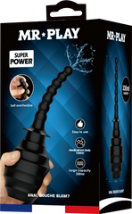 Mr Play Anal Douche BLKM7 With Flexible Nozzle Black - - Enemas and Douches