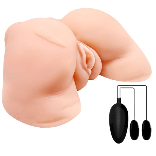 Crazy Bull Julie Vagina & Ass Vibrating Mens Masturbator Flesh - - Masturbators and Strokers