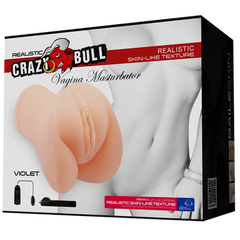 Crazy Bull Violet Vibrating Vagina Male Masturbator Flesh - - Masturbators and Strokers