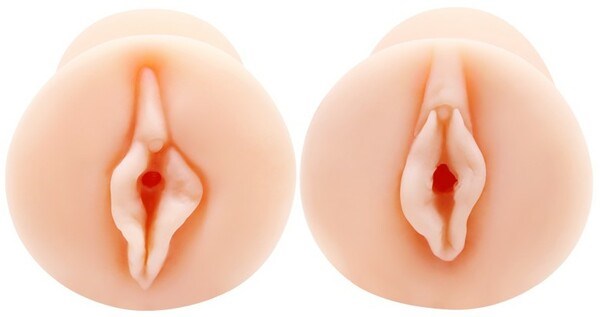 Crazy Bull Emma Double Vagina Vibrating Mens Stroker Flesh - - Masturbators and Strokers