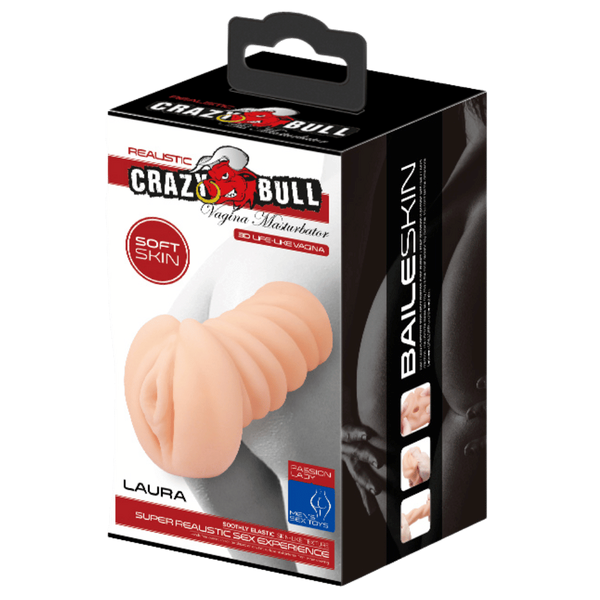 Crazy Bull Laura Realistic Vagina Male Masturbator Flesh - - Masturbators and Strokers