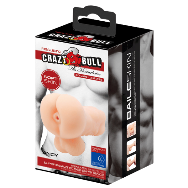 Crazy Bull Andy Realistic Ass Masturbator Flesh - - Masturbators and Strokers
