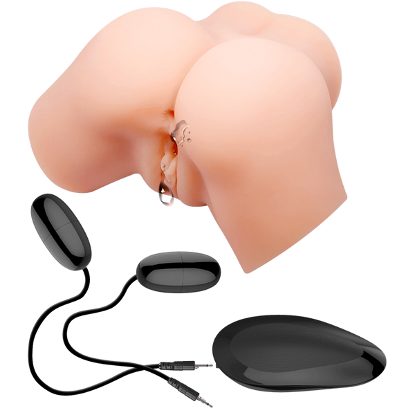 Crazy Bull Samantha Dual Vagina & Ass Vibrating Male Masturbator Flesh - - Realistic Butts And Vaginas