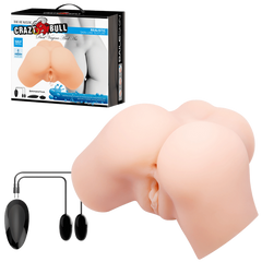 Crazy Bull Samantha Dual Vagina & Ass Vibrating Male Masturbator Flesh - - Realistic Butts And Vaginas