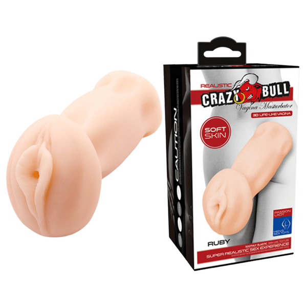 Crazy Bull Ruby Realistic Feel Vagina Masturbator Flesh - - Realistic Butts And Vaginas