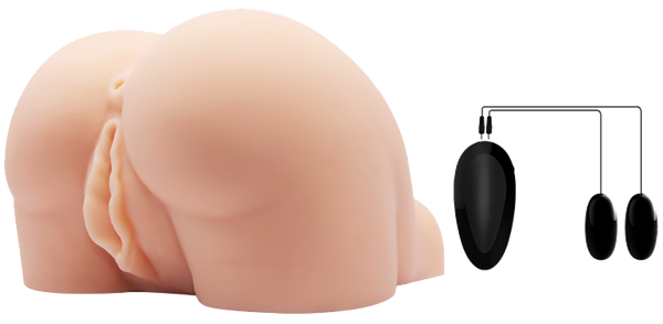 Crazy Bull Doggy Style Vibrating Vagina & Anal Stimulator Flesh - - Realistic Butts And Vaginas