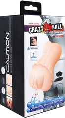 Crazy Bull Water Activated 3D Life Like Vibrating Vagina Male Stroker Flesh - - Realistic Butts And Vaginas