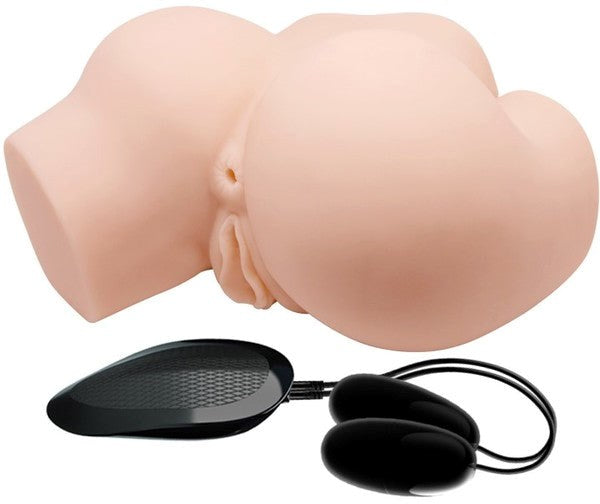 Crazy Bull Double Pleasure Realistic Vagina & Anal Stimulator Flesh - - Realistic Butts And Vaginas