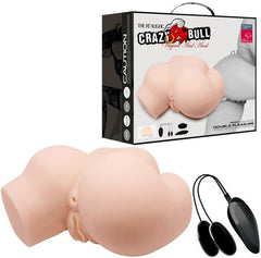 Crazy Bull Double Pleasure Realistic Vagina & Anal Stimulator Flesh - - Realistic Butts And Vaginas