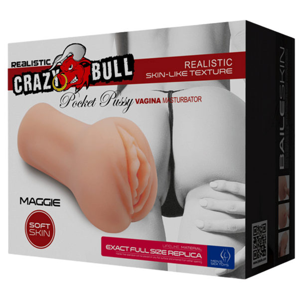 Crazy Bull Maggie Ultra Real Genuine Pocket Pussy Male Masturbator Flesh - - Realistic Butts And Vaginas