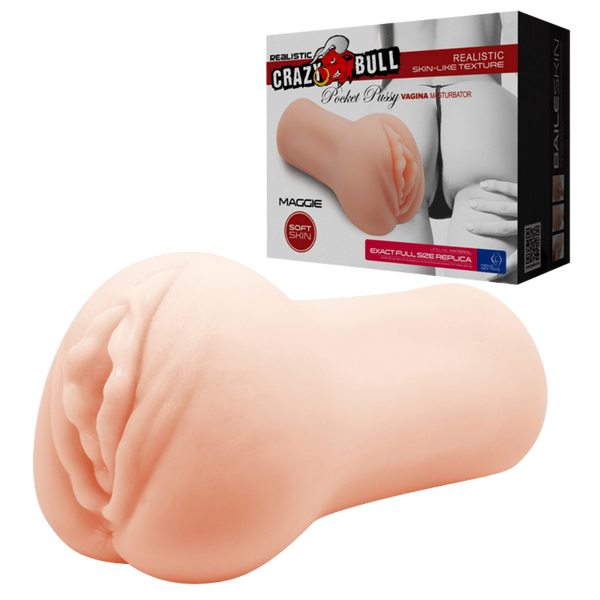 Crazy Bull Maggie Ultra Real Genuine Pocket Pussy Male Masturbator Flesh - - Realistic Butts And Vaginas