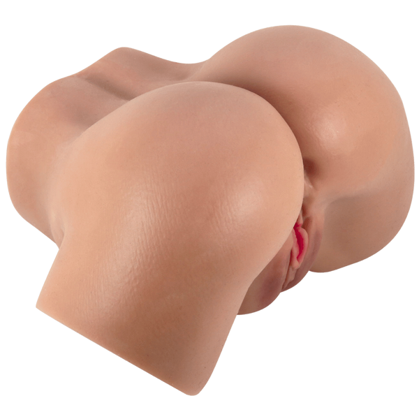 Crazy Bull Hailey Double Entry Realistic Vibrating Male Masturbator Tan - - Realistic Butts And Vaginas