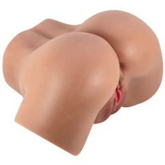 Crazy Bull Hailey Double Entry Realistic Vibrating Male Masturbator Tan - - Realistic Butts And Vaginas