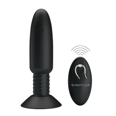 Pretty Love Rechargeable Beaded Anal Plug For Extra Romance Black - - Butt Plugs