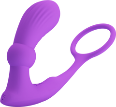 Pretty Love Warren USB Rechargeable 12 Function Prostate Massager Purple - - Prostate Toys