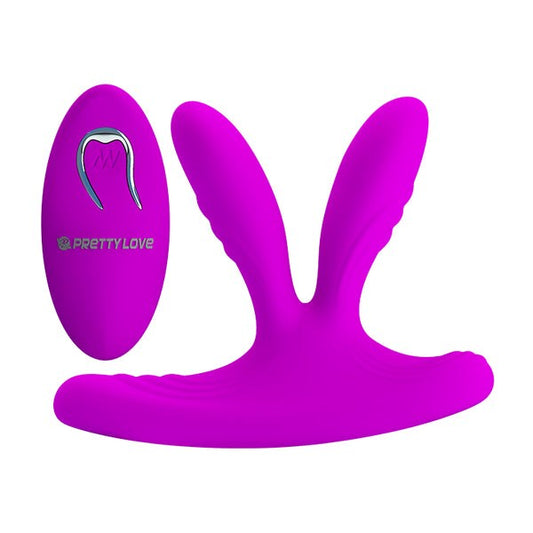 Pretty Love Magic Finger 12 Function Remote Control Clitoral Vibrator Purple - - Clit Ticklers and Pulsators