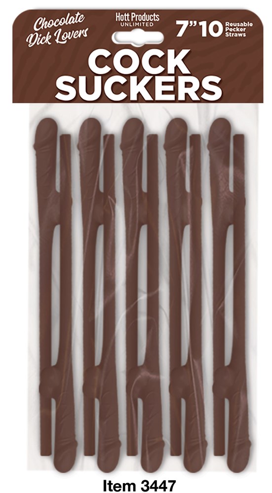 Hott Products Reusable Cocksucker Penis Shape Straws - - Party Gifts and Novelties