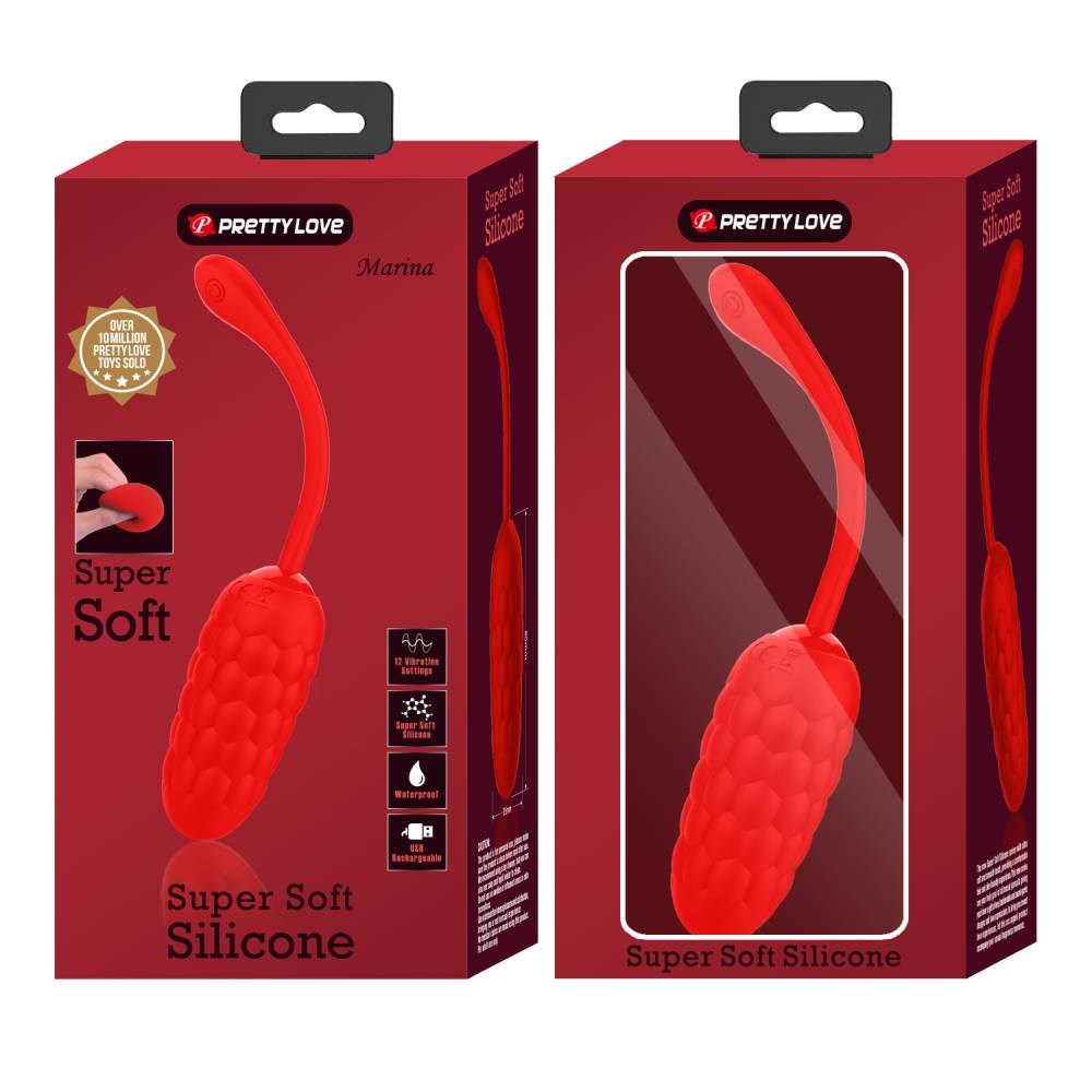 Pretty Love Marina Super Soft Silicone 12 Functions Vibrating Love Egg - - Love Eggs and Kegel Exercisers