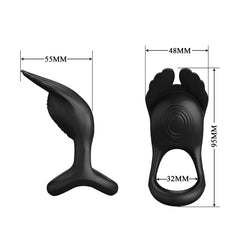Pretty Love Silas 7 Functions Vibrating Silicone Penis Ring - - Vibrating Cock Rings
