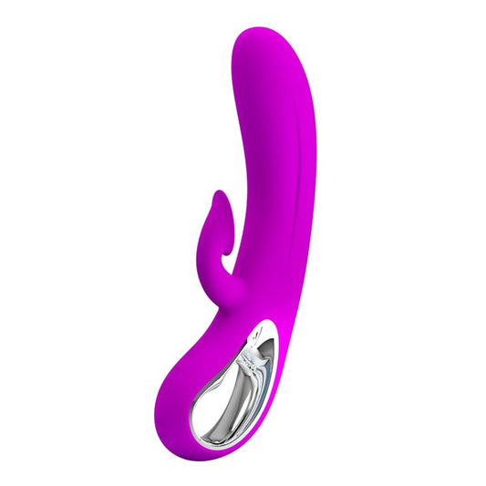 Pretty Love Nicola Silicone 24 Function Clit Suction Rabbit Vibrator - - Rabbit Vibrators