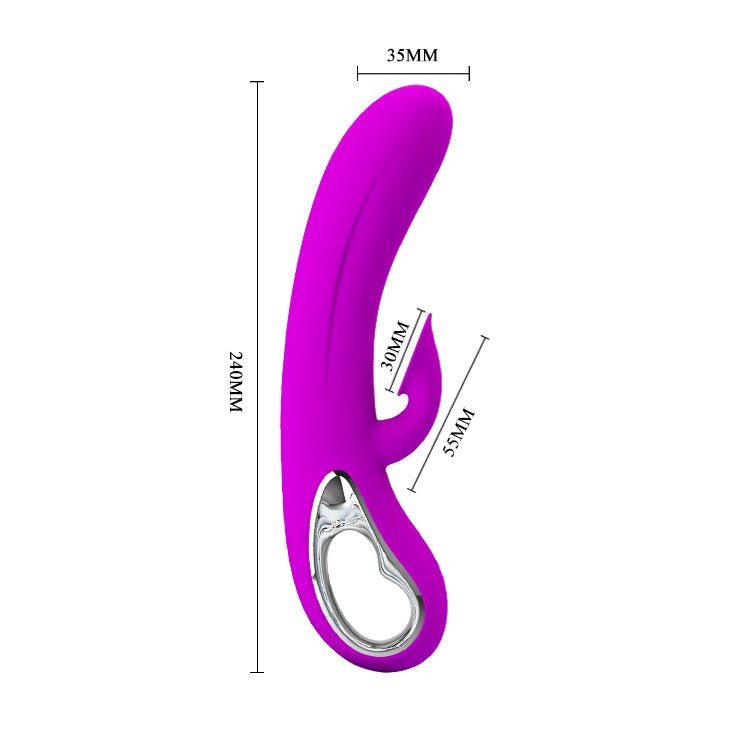 Pretty Love Nicola Silicone 24 Function Clit Suction Rabbit Vibrator - - Rabbit Vibrators