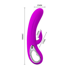 Pretty Love Nicola Silicone 24 Function Clit Suction Rabbit Vibrator - - Rabbit Vibrators