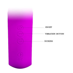 Pretty Love Nicola Silicone 24 Function Clit Suction Rabbit Vibrator - - Rabbit Vibrators