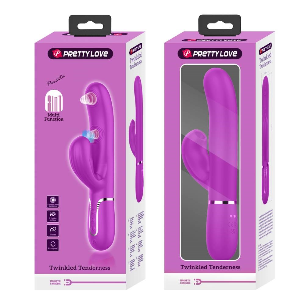 Pretty Love Perdita 3 in1 Multi Function Rabbit Style Vibrator - - Rabbit Vibrators