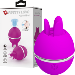 Pretty Love Gemini Ball Shape Rechargeable Clitoral Vibrator Purple - - Clit Ticklers and Pulsators