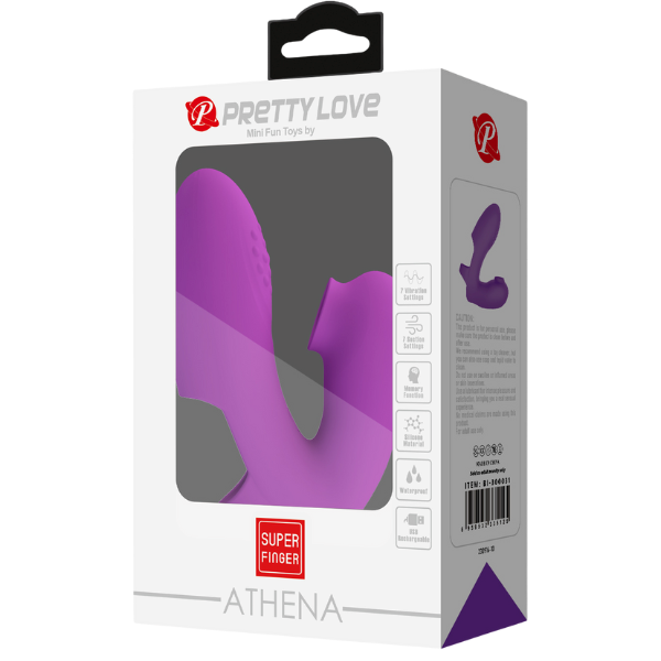 Pretty Love Athena Rechargeable Silicone Finger Vibrator Purple - - Finger and Tongue Vibrators