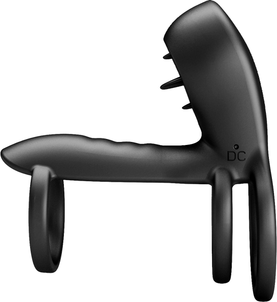 Pretty Love Jammy 12 Function Vibrating Penis Sling Black - - Vibrating Cock Rings