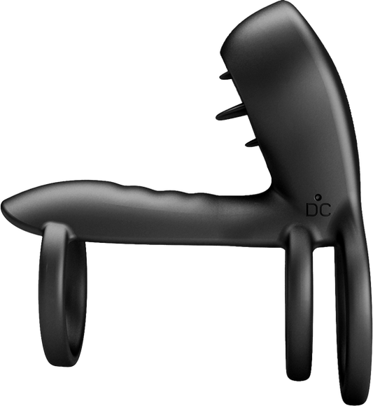 Pretty Love Jammy 12 Function Vibrating Penis Sling Black - - Vibrating Cock Rings