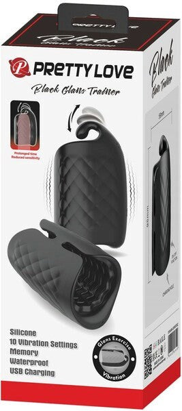 Pretty Love Black Glans Trainer 10 Function Mens Masturbator - - Masturbators and Strokers