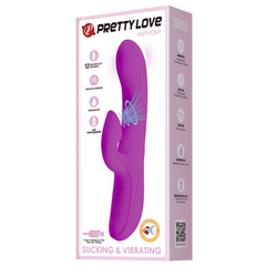 Pretty Love Anthony Rechargeable Sucking & Vibrating Rabbit Massager Purple - - Rabbit Vibrators