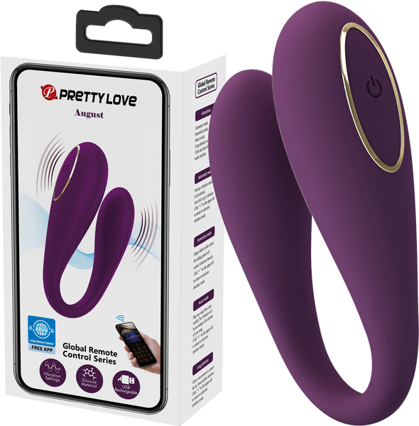 Pretty Love August App Control 12 Function G Spot Vibrator Byzantium - - G-Spot Vibrators