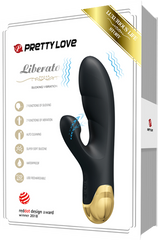 Pretty Love Naughty Play Waterproof Rechargeable Rabbit Massager Black - - Rabbit Vibrators