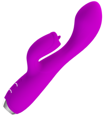 Pretty Love Rechargeable Gloria Silicone Rabbit Vibrator Purple - - Rabbit Vibrators