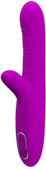 Pretty Love Rechargeable Angelique Rabbit Shape G Spot Massager Purple - - Rabbit Vibrators