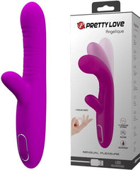 Pretty Love Rechargeable Angelique Rabbit Shape G Spot Massager Purple - - Rabbit Vibrators