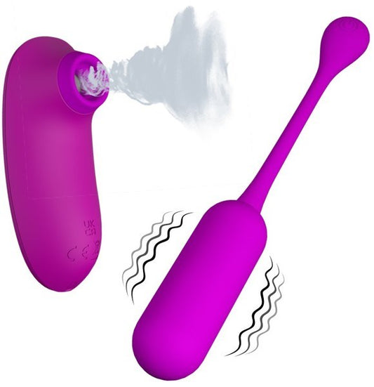 Pretty Love Curupira Multifunctional 2 In 1 Remote Control Clitoral Massager Purple - - Clit Ticklers and Pulsators