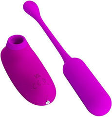Pretty Love Curupira Multifunctional 2 In 1 Remote Control Clitoral Massager Purple - - Clit Ticklers and Pulsators