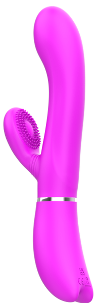 Pretty Love USB Rechargeable Rabbit Style Clitoris Vibrator Purple - - Rabbit Vibrators