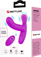 Pretty Love Geri Rechargeable 12 Function G Spot & Clitoral Vibrator Purple - - G-Spot Vibrators