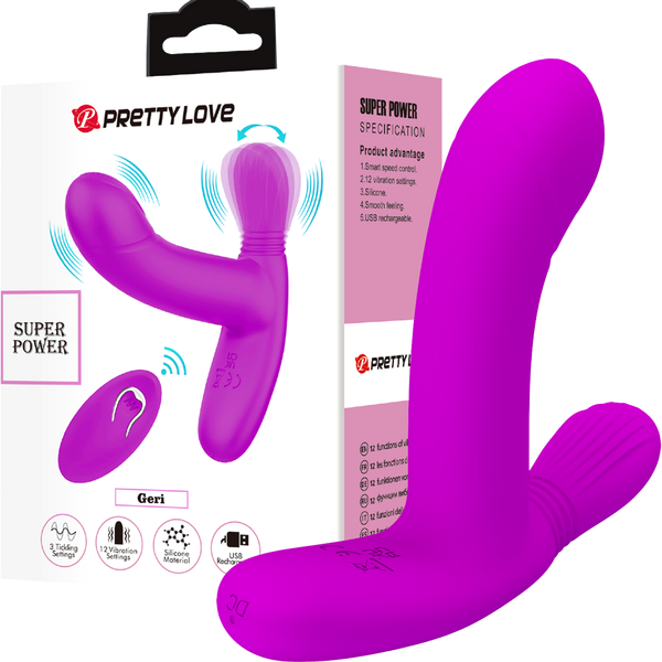 Pretty Love Geri Rechargeable 12 Function G Spot & Clitoral Vibrator Purple - - G-Spot Vibrators