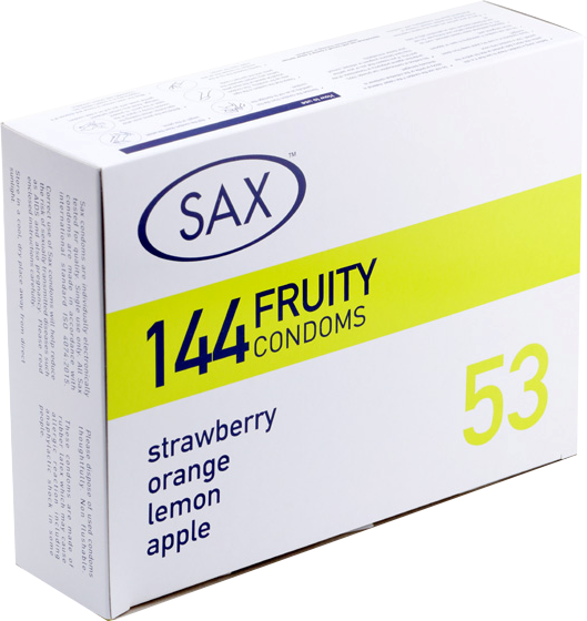 Sax Fruity Condoms 144 Pack - - Condoms
