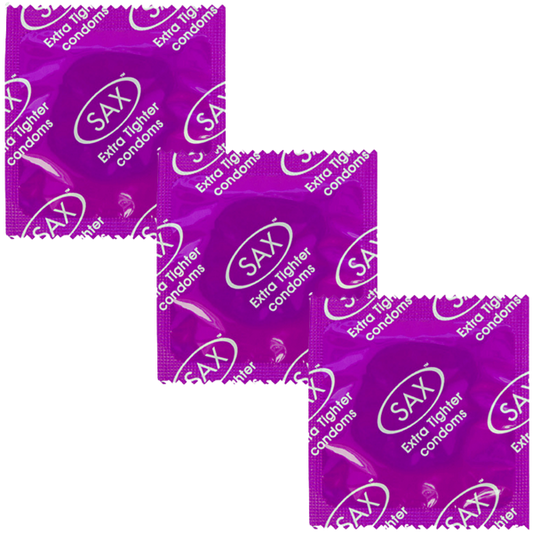 Sax Extra Tighter Fit Latex Condoms 46mm 144 Pack - - Condoms