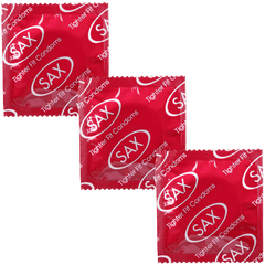 Sax Tighter Fit Smooth Latex Condoms 49mm 144 Pack - - Condoms