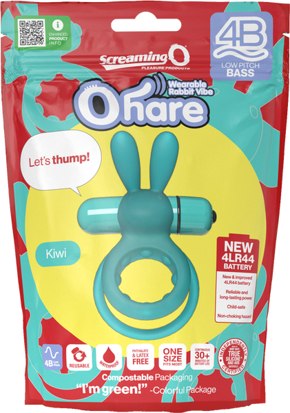 Screaming O Ohare 4B Low Pitch Bass Mens Vibrating Cock Ring - - Vibrating Cock Rings