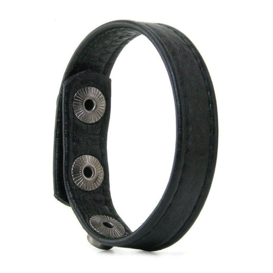 3 Snap Buckle Leather Cock Ring